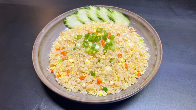 Fried Rice Eggs.